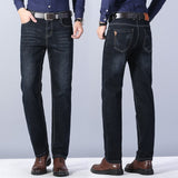 Loose Straight Casual Work Stretch Jeans For Men