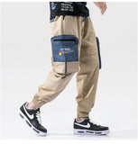 Loose Color-Blocked Printed Cargo Pants With Large Pockets