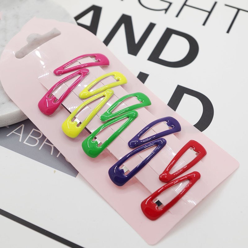 Children's hairpin with printed color paint