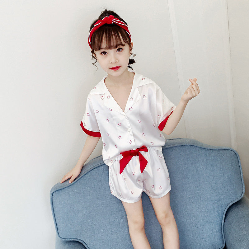 Girls summer cartoon pajamas set