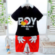 Summer new short sleeve boy suit