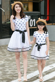 Korean version of cotton parent-child summer dress