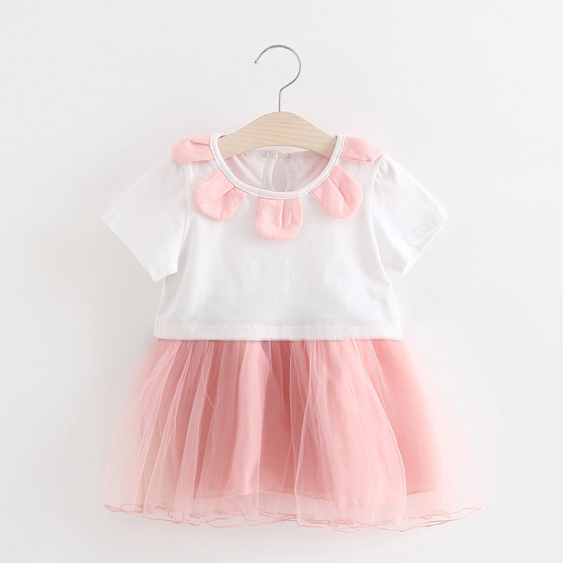 Kids girls dress sweet summer 2021 baby princess dress baby Tutu free on behalf of Taobao