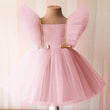 Girls' Princess Dress With Flying Sleeves And Waist