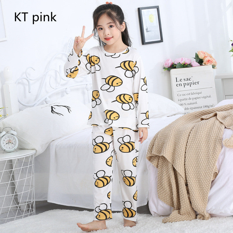 Cartoon Long-sleeved Girls In Autumn Big Children Kids