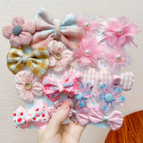 Children's Bow Hair Clip Girls Princess Super Fairy Fabric Flower Clip