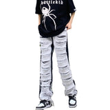 Ripped Jeans Street Straight Casual Versatile Trousers Men