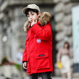 Down jacket boy with long thickening