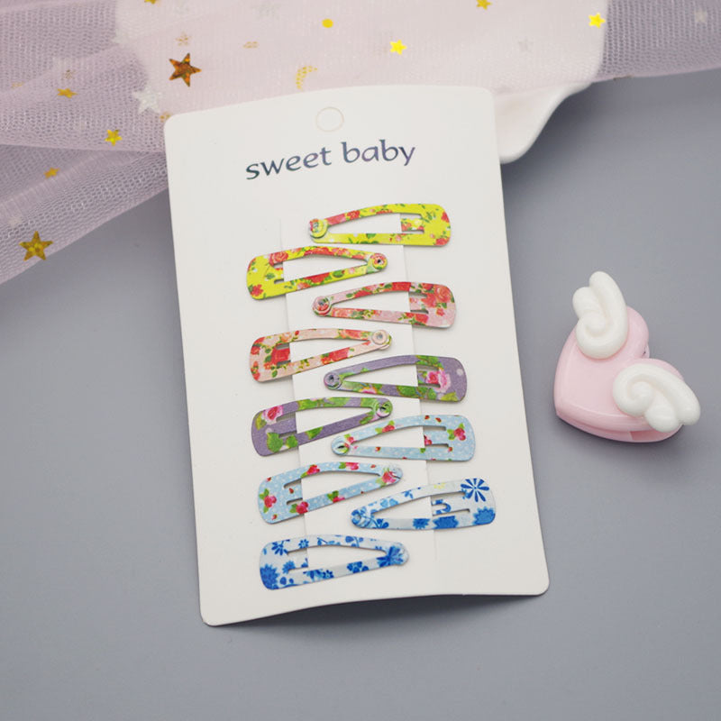 Children's hairpin with printed color paint