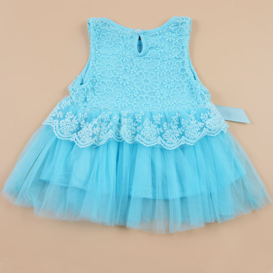 Summer children's wear girls, infants, sleeveless LACE VEST, bow tie dress, children's skirt