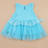 Summer children's wear girls, infants, sleeveless LACE VEST, bow tie dress, children's skirt