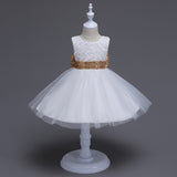 The summer and sequins big bow skirts and sleeveless dress baby child lace princess skirt dress