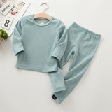 Autumn And Winter New Children's Long-sleeved Thick Pajamas Homewear Suit