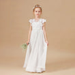 Kids Dress Ladies White Flower Girl Wedding