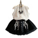 White and black tutu skirt