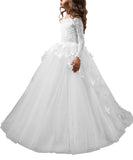 Girls' Performance Wedding Long Poached Dress Princess Dress