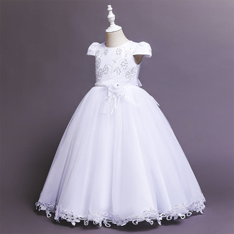 Girls Wedding Dress Princess Dress Flower Girl Fluffy Host