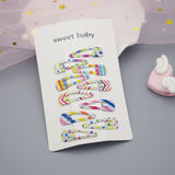 Children's hairpin with printed color paint