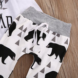 Boys clothes Bear letter Pattern long sleeve Romepr