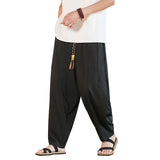 New Chinese Style Men's Yamamoto Yaosi Ice Silk Drape Profile Harem Pants Men