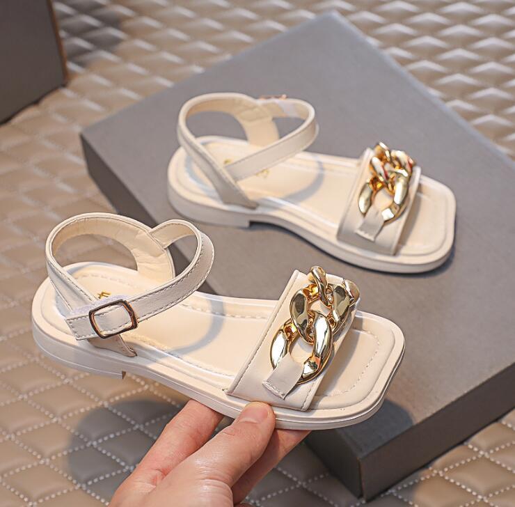 Girls Retro Sandals Children  Toe Beach Shoes Little Girls Fashion Simple Princess Shoes