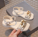 Girls Retro Sandals Children  Toe Beach Shoes Little Girls Fashion Simple Princess Shoes