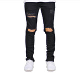 Shredded fashion men's jeans, Japanese and Korean Slim men's jeans