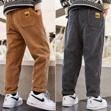 Fashion New Winter Big Children's Corduroy Trousers