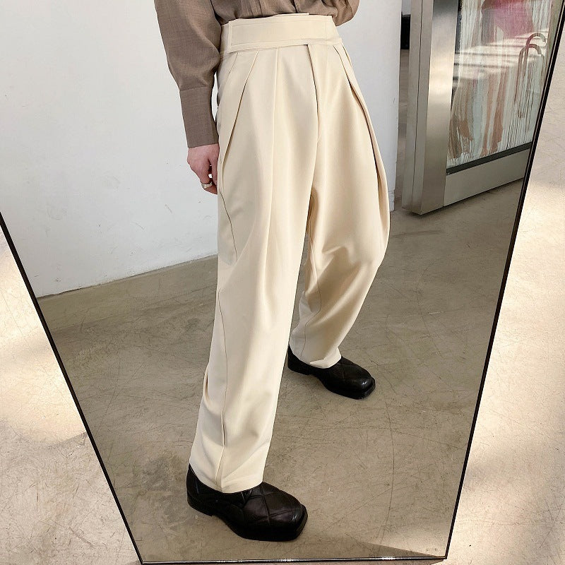 Men's Straight Tube High Waist Harem Trousers