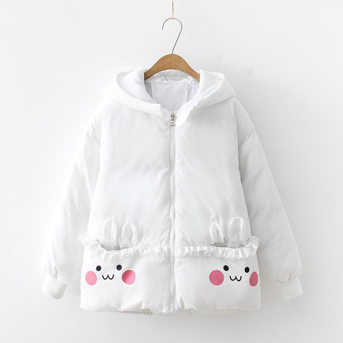 Hooded thick warm cotton padded jacket