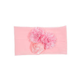 Satin Cloth Mesh Flower Rose Baby Headband