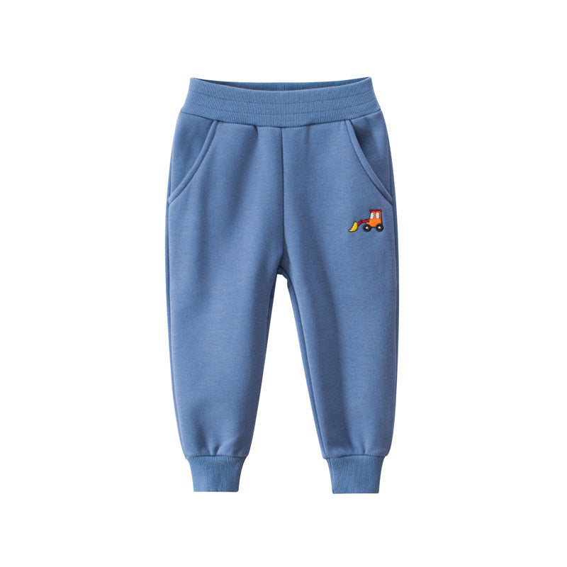 Autumn and winter new children's Plush pants baby pants