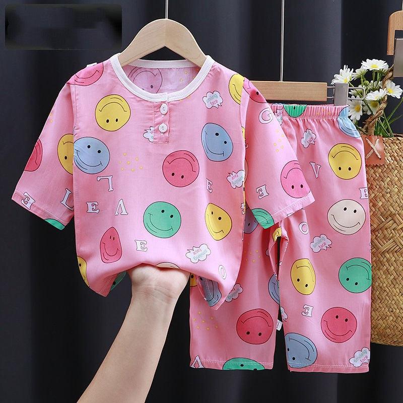 Summer Clothes Cotton Silk Air-conditioning Clothes Baby Clothes - Almoni Express