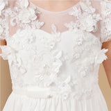 Kids Dress Ladies White Flower Girl Wedding