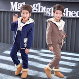 Boys three-piece velvet padded sweater