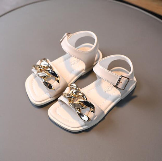 Girls Retro Sandals Children  Toe Beach Shoes Little Girls Fashion Simple Princess Shoes