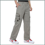 New Cotton Men's Middle-aged Trousers Loose