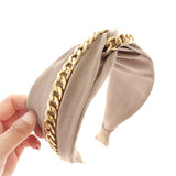 Fashion Chain Cross-knotted Headband Hair Accessory