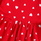 Girls Fashion Hot Red Peach Heart Dress