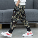 Children's Sports Camouflage Trousers With Plush Thickening