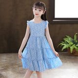 Girls' Cotton New Hot Sell Style Floral Dress