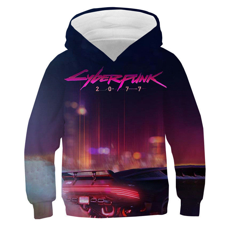 Cyberpunk 3D Full Color Children's Cweater Hoodie