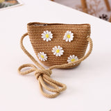 Straw Woven Ribbon Flower Sunshade Hat Fisherman Hat Parent-Child Sun Protection