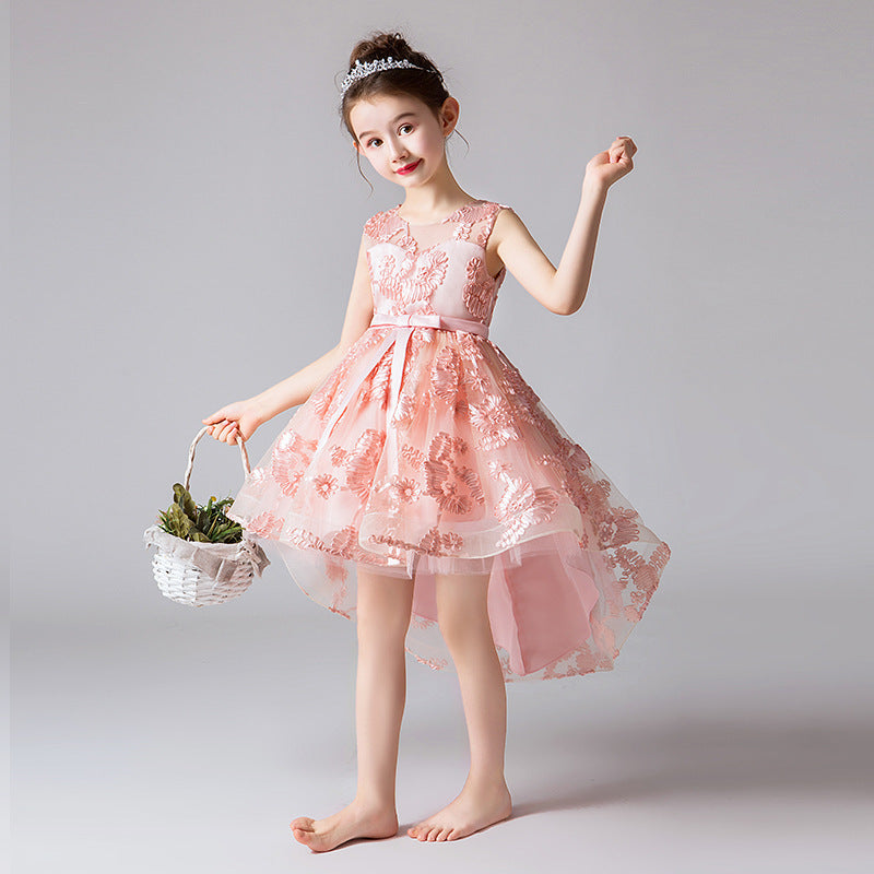 Children's princess dress lace trailing costumes