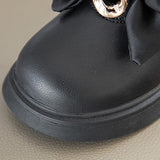 Winter New Cute Bow Children's Padded Cotton Boots