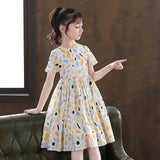 Girls' Cotton New Hot Sell Style Floral Dress