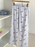 Ice And Snow Silk Long-sleeved Trousers Pajama Suit