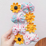 Children's Bow Hair Clip Girls Princess Super Fairy Fabric Flower Clip