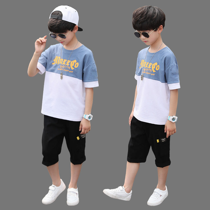 Boys' Printed Short Sleeve Shorts Set