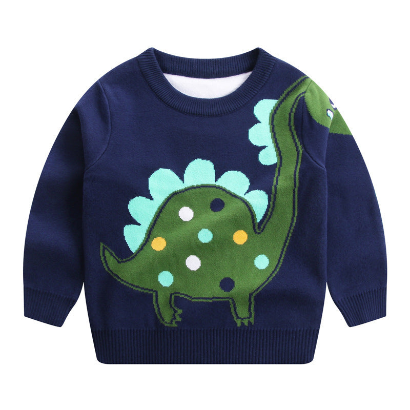 Children's Autumn And Winter New Double-layer Cotton Sweater